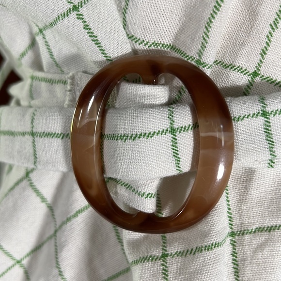 Noon River Plaid Blouse with Belt - Picture 4 of 7